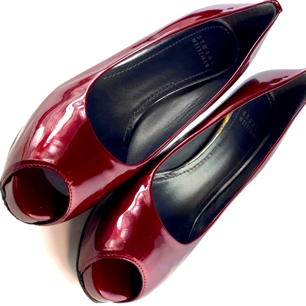 Stuart Weitzman Sierra Patent Leather Peep…